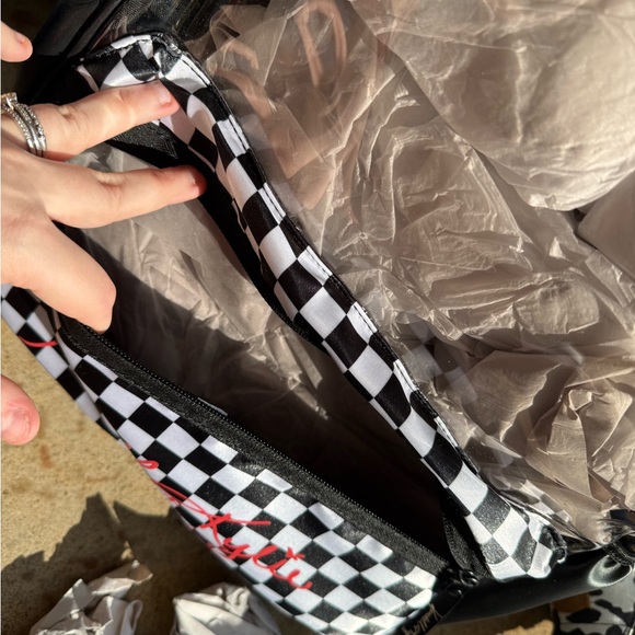 Kendall & Kylie Checkered and Clear Backpack NWT - Picture 3 of 8